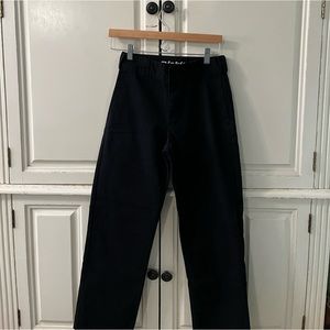 WOMENS BLACK DICKIES WORKER CROP HEM